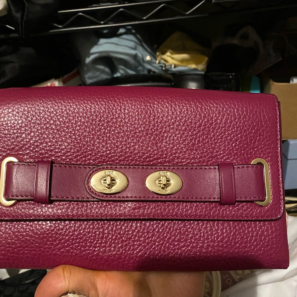 Coach Gain Leather Wristlet